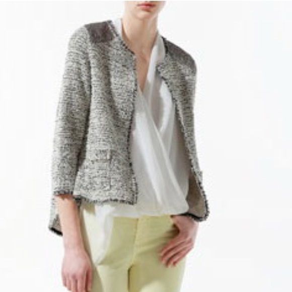 zara knit blazer